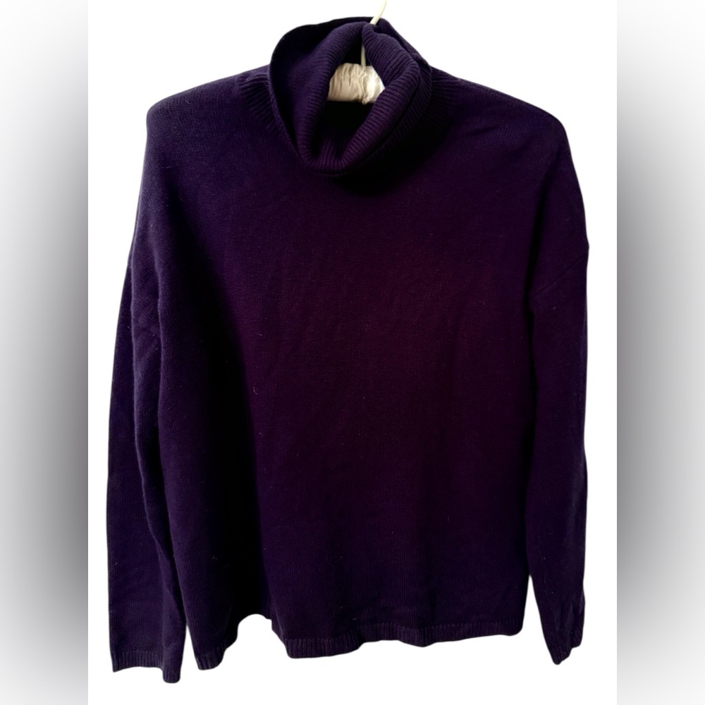 Boden Sweater 100% Wool Cowl Neck Sweater – Navy Blue – Size Small